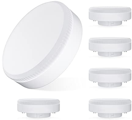 GX53 LED lampa 11W, 1000lm GX53 lampa, GX53-lampa, Ej dimbar, inget flimmer, AC/DC 190-260V, Ersättning 100W GX53 Halogenlampor, CRI> 80, 6st (Color : Cool white)