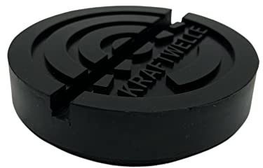 Kraftwelle Profi Auflage für Wagenheber Hartgummi extra groß Ø 125 mm x 30 mm für Telleraufnahme von Rangierwagenheber für KW-4T und KW-5T max. 5000kg Jack Pad Gummiauflage KFZ Hebebühne Tellerauflage
