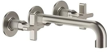 Gessi Inciso+ Farbset für 2-Griff-Waschtisch-Armatur, mit Auslauf 190-210 mm, ohne Ablaufgarnitur, 58190, Farbe: Finox Optik