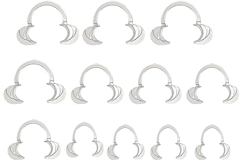 Retractor de mejillas dentales, 12p abridor de boca autoclavable en forma de C para blanqueamiento de dientes, retractor de mejillas de labios para fiesta, protector bucal, hablar, juego de desafío
