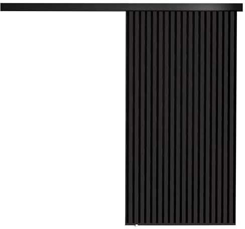 KIER FURNITURE Schiebetür Komplettset BELMO 100 - Innentüren Komplettset - Wohnzimmer Schiebetür - Modern Schiebetüren - Sliding Door - Tür Graphit 66 x 205 x 1,6 cm