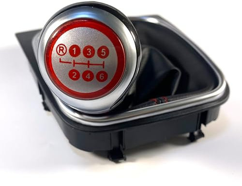 Car Gear Shift Knob Für VW Für Golf 6 5 MK 5/6 Für Scirocco 2009 Für Octavia Manuelle Auto Styling Schaltknauf Schaltknauf hebel Pu Leder Boot Schaltmanschette Knauf (Farbe : 6 Speed Style 2)