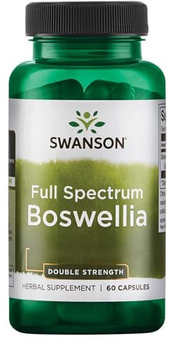 Swanson, Full Spectrum Boswellia, Double Strength, 800mg, Frankincense Resin, Boswellia serrata, 60 Capsules, SOYA-Free, Gluten-Free, GMO-Free