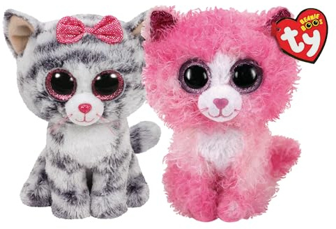 Ty Reagan & Kiki Beanie Boo Regular Multipack - Squishy Beanie Baby Weiche Plüschspielzeuge - Sammelbare Kuschelige Gefüllte Teddybären