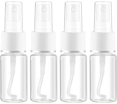 Lot de 4 flacons pulvérisateurs vides de 50 ml - Petit flacon pulvérisateur en plastique - Brume fine - Vaporisateur - Vaporisateur fin - Flacon pulvérisateur pour huiles essentielles