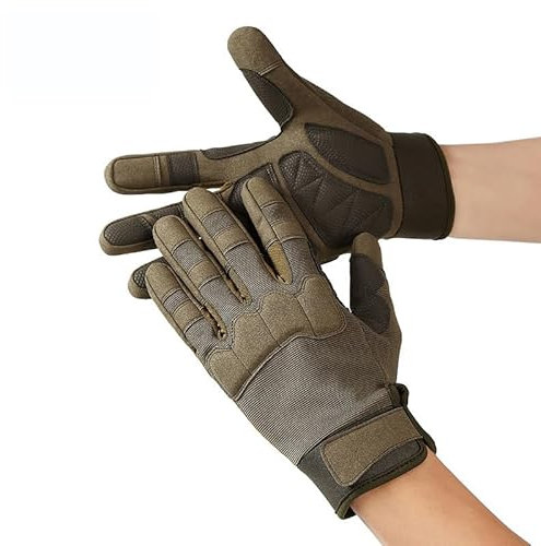 BrightGlow Herren Taktische Handschuhe Vollfinger Touchscreen-Handschuhe Motorradhandschuhe Arbeitshandschuhe Outdoor/Sport-Handschuhe Tatical Gloves Gilt für Radfahren Airsoft Paintball Armeegrün L