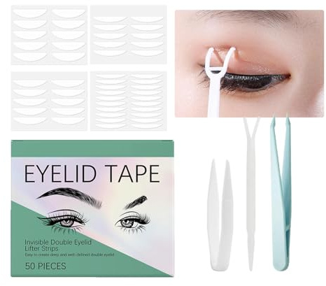 Eye Tape för Hooded Eyes, Double Eyelid Tape | Droopy Eyelid Lifter Dubbelsidig Tejp - Andningsbar ögontejp med, klistermärken för ögonlock, lyftremsor med för enfärgade ögonlock