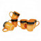 HOMD Coffee Cup Set 6-12oz Large Handle Ceramic Cup for Coffee, Soup, Tea, Milk, Latte, hot Cocoa, Ladies, Men-New Porcelain Mug Set (Orange)