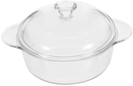 OFFSCH Bowl Glass Salad Bowls Capacity Lid for Home Kitchen Use and Reusable for Serving and Storage