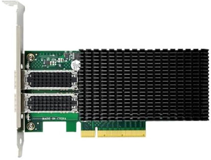 Rtauhife Carte Réseau Optique PCIe X8 X-4 à Double Port 10G SFP28, Carte Adaptateur Réseau à Double Port 10G et Carte Réseau Gigabit à Double Port