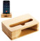 Zunishaone Support amplificateur de téléphone, Haut-Parleur en Bois | Support de téléphone Portable avec amplificateur Audio Naturel, Station d’Accueil Acoustique, amplificateur Passif sans Batterie