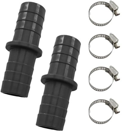 2 Sets Washing Machine Drain Hose Connector, Dishwasher Pipe Connector with 4 Hose Metal Clamps for All Washing Machines, Dryers, Dishwashers and Various Other Hoses