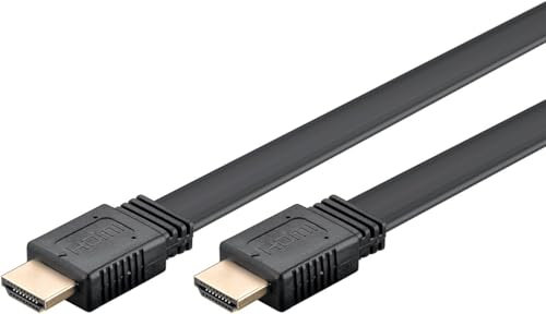 goobay High Speed HDMI Flachkabel mit Ethernet 1,5m / 8K / 60Hz @ 4K / 120Hz – Ultra HD, HDR, eARC, 48 Gbit/s, Dolby Atmos, DTS:X – Perfekt für Gaming, Heimkino & Streaming