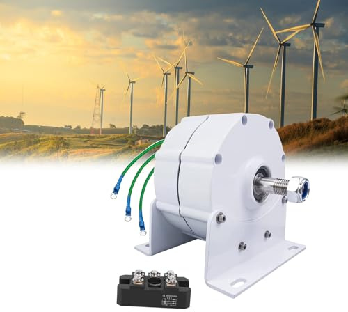 Alternador trifásico de imán permanente de 6000 W y 550 RPM, generador de motor eléctrico de CA trifásico for aerogeneradores verticales u horizontales.(12V)