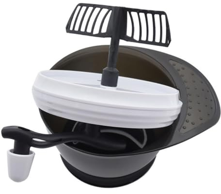 VINTORKY Strumento la Tintura dei Chioma Fai da Te Ciotola per Colorare i Chioma in Plastica Nera Mescolatore Manuale per Saloni e Uso Domestico Kit per Miscelare