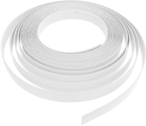 Zerodeko Ruban de Placage Autocollant en Pvc Blanc pour Meubles en Bois et Contreplaqué Effet Décoratif, Bande Adhésive pour Restauration D'armoires, Usage Domestique