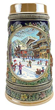 0.55 L | OktoberfestHaus Winter (Winter) In Germany Beer Stein (#4 In Collection of Four Steins) German Gifts for Men Collectible Beer Steins and Germany Beer Mugs for Beer Lover Gift Idea