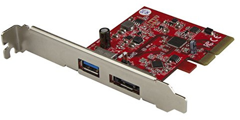 StarTech.com Carte contrôleur PCIe à USB 3.1 (10 Gb/s) et eSATA III (6 Gb/s) (PEXUSB311A1E)