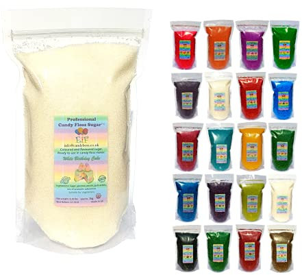 Candy Floss Cotton Sugar EverydayisFriday White Birthday Cake 1 KG - Ready to Use in Your Machine