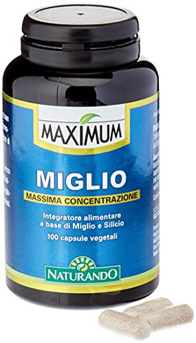 Naturando Maximum Miglio per il Benessere di Capelli e Unghie con Miglio e Silicio - 100 Capsule vegetali