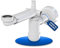 LAXARA 1 1/4 Space Saving Telescopic Sink Siphon White | Siphon with Connection for Dishwasher and Washing Machine, Flexibly Adjustable, Space Saving Plastic Siphon