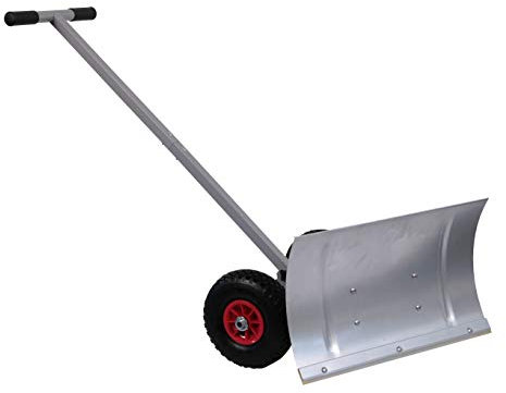 Schneeräumer Schneefuchs Eco LxHxB: 119x58x40cm mit 2 Rädern Silber, Schaufel HxB: 58x33cm verzinkt, Marke: Szagato (Schneeschaufel Schneeschieber Hand-Schneepflug) (Made in Germany)