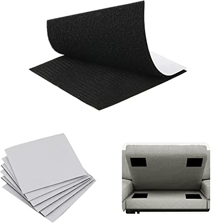 LONAGE Nastro adesivo 15 x 15 cm, tappetini antiscivolo per divani per evitare che i cuscini del divano Safa scivolino, nastro a strappo con nastro adesivo biadesivo di montaggio - Confezione da 6