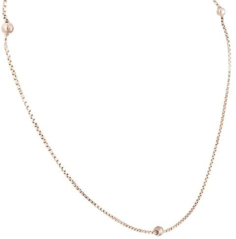 Jollys Jewellers Women's Sterling Silver 17 Box & Ball Link Chain/Necklace (3mm Wide) | One of A Kind Ladies Necklace