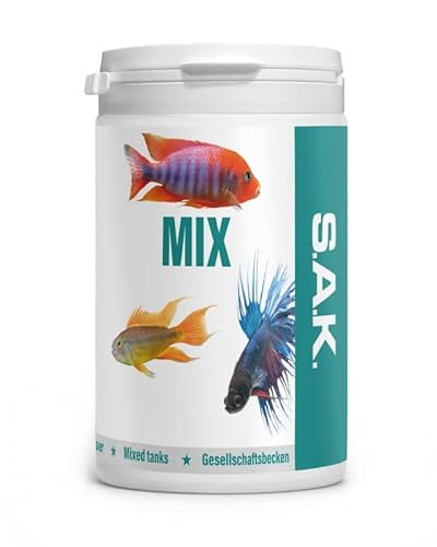 EXOT HOBBY - S.A.K. Mix - extrudiertes Alleinfuttermittel für alle Zierfischarten. Granulat 400 g (1000 ml) Granulatgröße 0 Körnung 0.04-0.6 mm - Fischgröße 2-3 cm