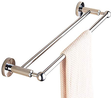 Handtuchhalter Wandmontierter Badetuchhalter,Wandmontierter Handtuchhalter Doppelte Handtuchstange Stange Edelstahl Gebürstet/50Cm Decoration