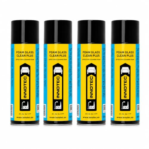 4 pezzi Innotec Foam Glass Clean Plus – Detergente per vetri per uso alimentare – senza striature, non lascia residui
