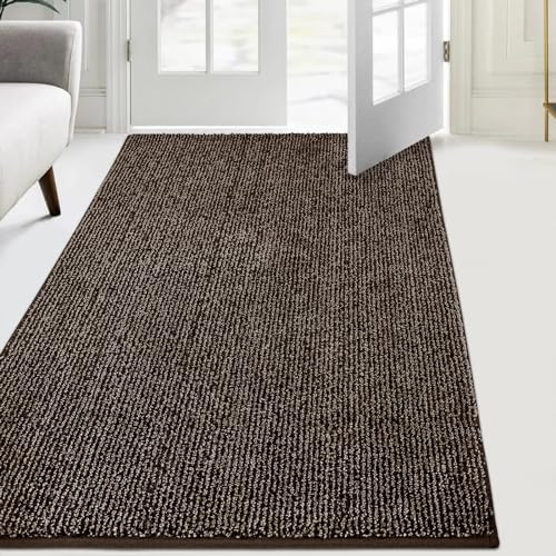 FCSDETAIL Zerbino cattura sporco per interni, 86 x 150 cm, lavabile in lavatrice, zerbino per cani, tappetino interno antiscivolo, per ingresso, scarpe e zampe fangose