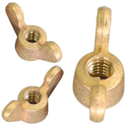 VekkEr Sicherungsmuttern, 1/3/5 Stück M4 M5 M6 M8 M10 M12 M14 M16 Flügelmutter, handfest anziehende Sicherungsmuttern, Messing (Größe: M5 5 Stück) (Color : One Color, Size : M8 5pcs)