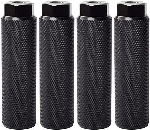 Iegefirm 4Pcs Fahrradrasten, Aluminiumlegierung Anti-Skid Bleifuß Fahrradpedale BMX Pegs für Fahrrad Radfahren Hintere Stunt 3/8 Achsen