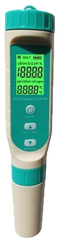 Digitaler Wasserqualitätstester, 7-in-1-Wassertestset mit pH TDS EC ORP S.G Salztemper Wasserteststift Wasserdicht für Hydrokultur Garten Aquarien Riffe Pools Teiche