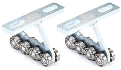 TingHaoO 8 Rollen Rollwagen Montage Rollen für größere Strebe Kanalwagen Roller Garage Riemenscheibe Zwei Lager Wagen Montage