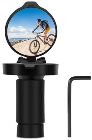 Fahrrad-Lenkerstecker-Reflektor, Fahrrad-Rückspiegel-Reflektor - Lenkerstopfen Rückspiegel - Verstellbarer Fahrradreflektor mit Acryllinsen für städtisches Radfahren, Fahren im Freien und Pendeln