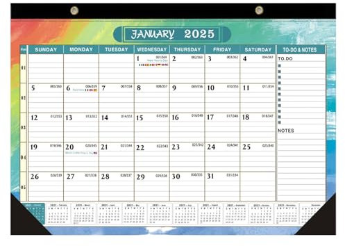 fanelod Kalenderplaner 2024–2025, Kalender mit positiven Affirmationen | Tischkalender - Abreißkalender 2024–2025, motivierende Seite pro Tag, Schreibtischdekoration für Frauen