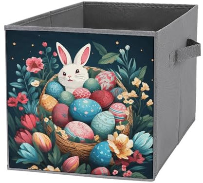 LQWOK Office Storage Boxes, Basket And Easter Eggs Printed Storage Boxes,large Clothes Storage Boxes,home Storage Boxes