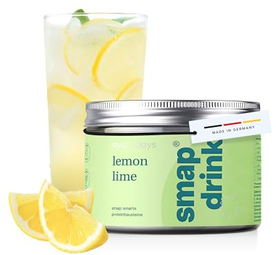 everydays – smap® drink lemon – 100% reine Aminosäuren - hochwertige Proteinbausteine für Zellen, Muskeln & Regeneration – Vegan, zuckerfrei - Zitrone-Limette (300g)