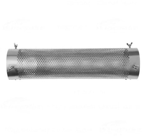 LXYTT Chimney Pipe, Mesh Anti-Scalding Net Camping Firewood Stove Chimney Pipe Accessories 304 Stainless Steel Straight Exhaust Pipe Silver