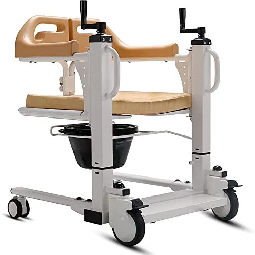 PNAJFUEL Fauteuil Roulant de Transfert 5 En 1 Pour La Maison Avec Sièdivisé À 180° Et Siède Toilette Fauteuil Roulant de Transport Pour Personnes Âgées