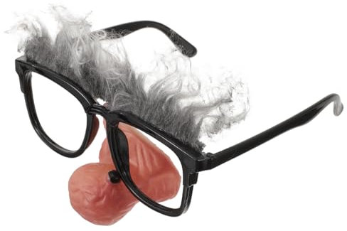 NAMOARLY Lustige Clown Nase Mit Brille Professionelles Kostümzubehör Für Partys Halloween Und Weihnachtsfeiern Große Nase Requisite Für Verkleidungen Und Aufführungen