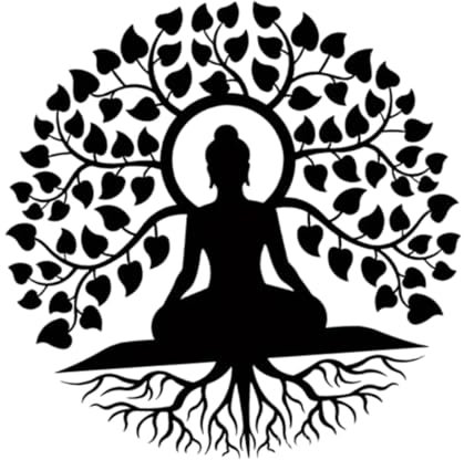 Baoblaze Buddha Baum, Metall Wandgestaltung, Religiöse Kunst, Wandkunst, 40 cm