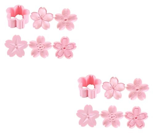 DECHOUS 2sets Heart Shape Cookie Cutters Biscuit Baking Molds Decorative Cookie Molds for Fondant Stamps