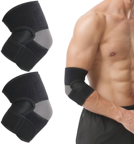Rbleote 2 Ellenbogenbandage Ellbogenschoner Verstellbares Ellbogen Bandage Mit Klettverschluss Geeignet Für Männer Und Frauen Kann Sehnenentzündungen Und Gelenkschmerzen Usw Lindern