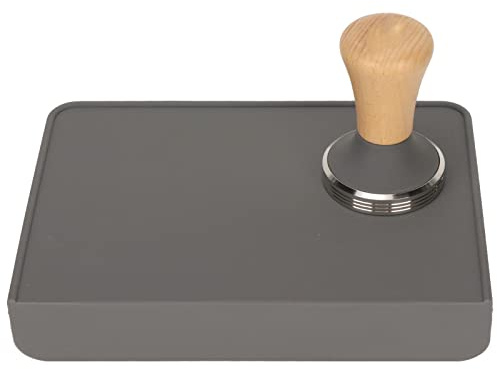 Oversized Coffee Tamping Pad Wood Coffee Tamper Set Silicone Tamper Mat Home Essential Professional Coffee Tools (58mm / 2.28in Tamper)