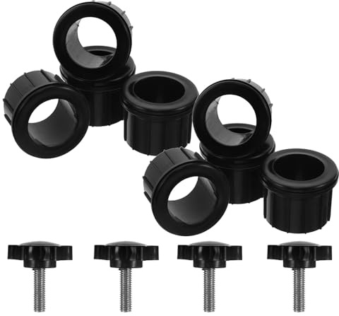 SEWACC Ensemble de 12 Pièces Cache-Pied de Parasol Noir pour Base de Parasol Lourd Embouts de Trou Pièces Détachées Compatibles Accessoires Résistants aux Intempéries pour Jardin