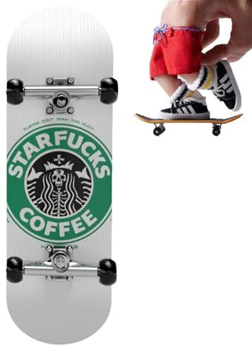 Pro Fingerboard 30 Mm – Vollholz-Ahorn-Mini-Finger-Skateboard Mit Alu-Achsen Und Lagerrädern | Tragbares 9,9 Cm Großes Fingerbrett-Spielzeug Für Kinder Und Jugendliche, Stressabbau-Tricks, Skate-Park-