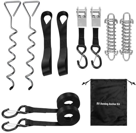 -Markisen-Spanngurt-Set, Aufbewahrungstasche für Zelte, Vorzelte, verlängerte Lebensdauer für Outdoor, Freizeit, Camping, Picknicks, Versammlungen, Sportzelte, Trampolin